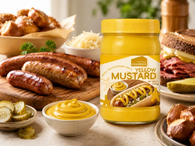 Sauce à la moutarde jaune riche et classique