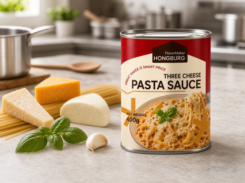 Sauce pour pâtes crémeuse aux trois fromages pour la cuisine et la préparation des repas