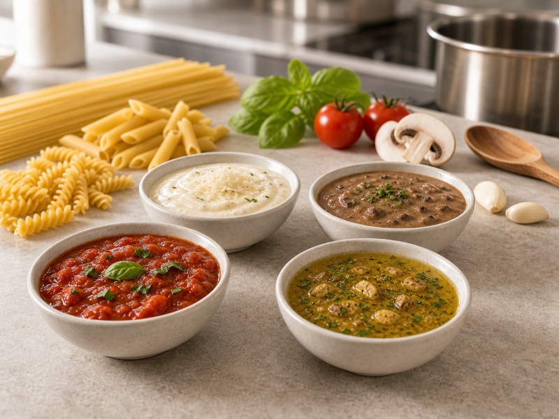 Sauces pour pâtes de spécialité savoureuses pour une cuisine polyvalente