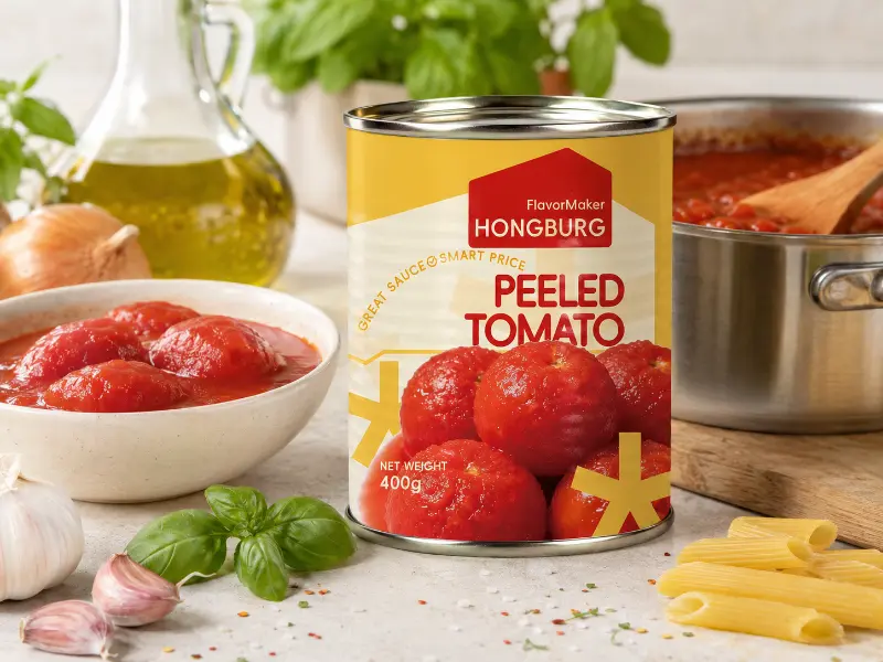Tomates pelées en conserve de qualité supérieure pour la cuisine et les sauces