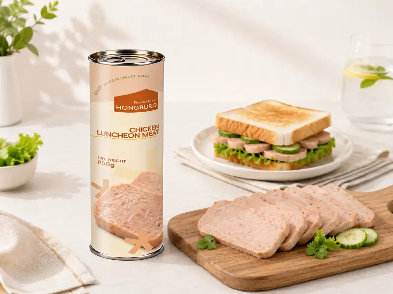 Viande de poulet en conserve prête à manger