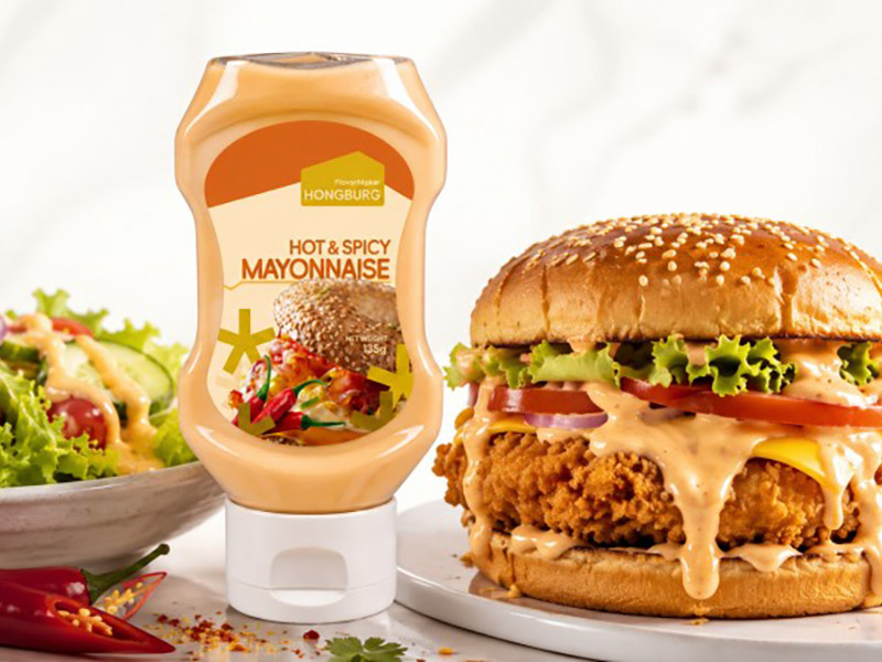 Mayonnaise piquante et épicée riche et crémeuse