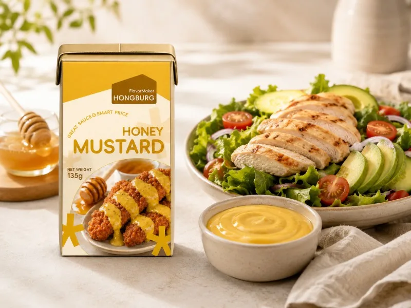Sauce moutarde au miel douce et soyeuse