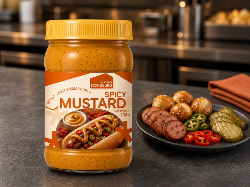Sauce à la moutarde épicée épaisse et savoureuse