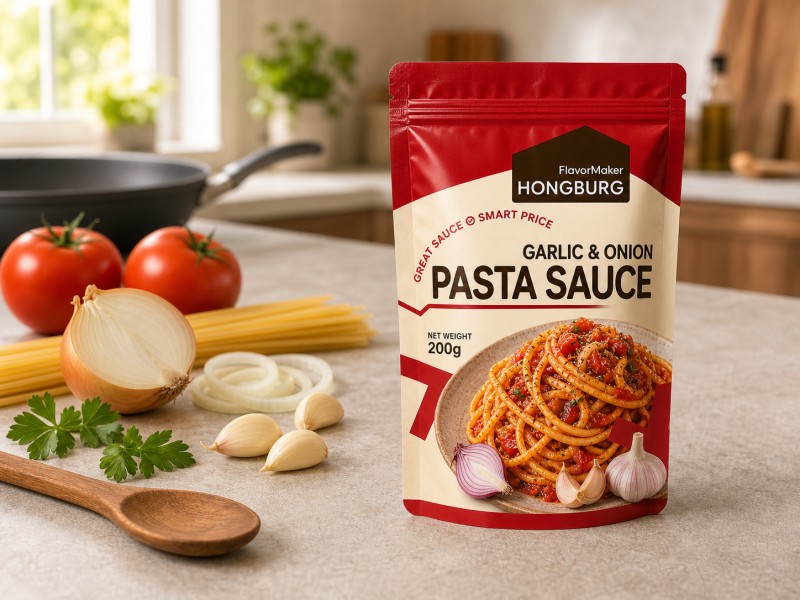 Sauce pour pâtes épaisse à l'ail et à l'oignon pour la cuisine de tous les jours