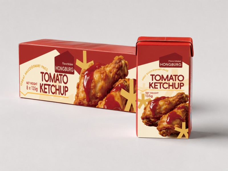 Ketchup aux tomates dans Tetra Pak