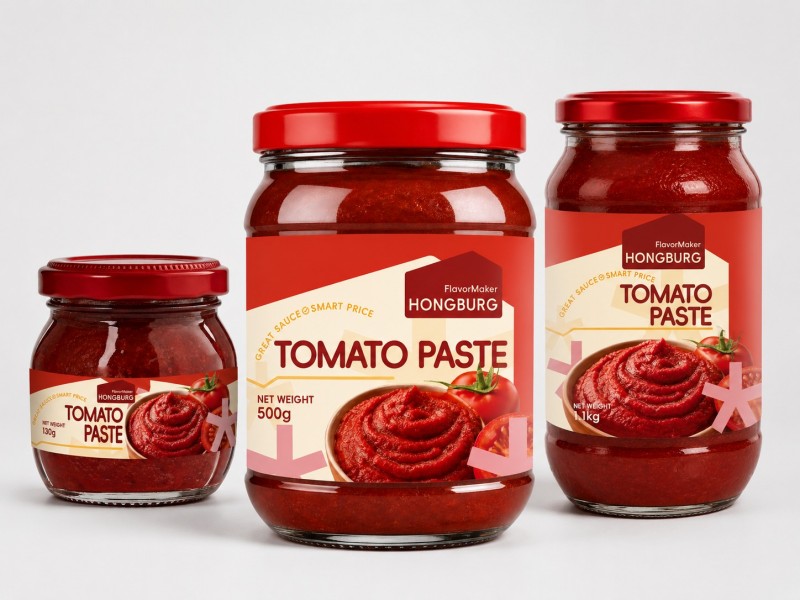 Pâte de tomate dans un bocal en verre